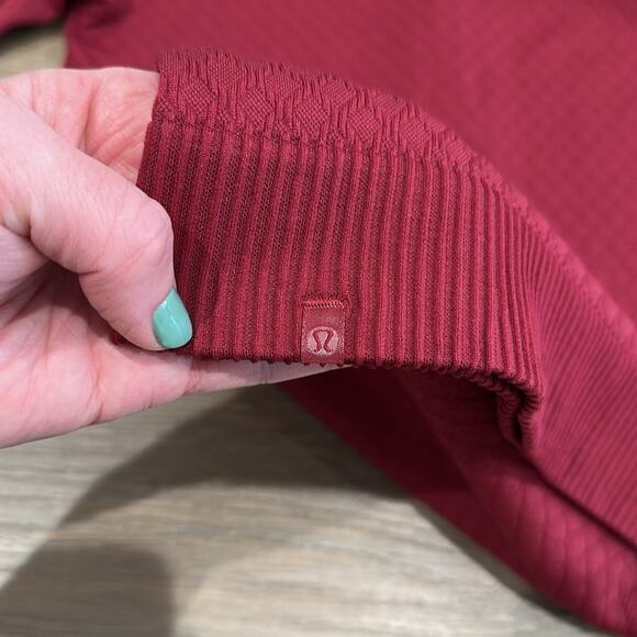 LULULEMON Star Ruby Rest Less 1/2 Zip Long Sleeve Active Pullover Run Top Sz 6 - Picture 8 of 13